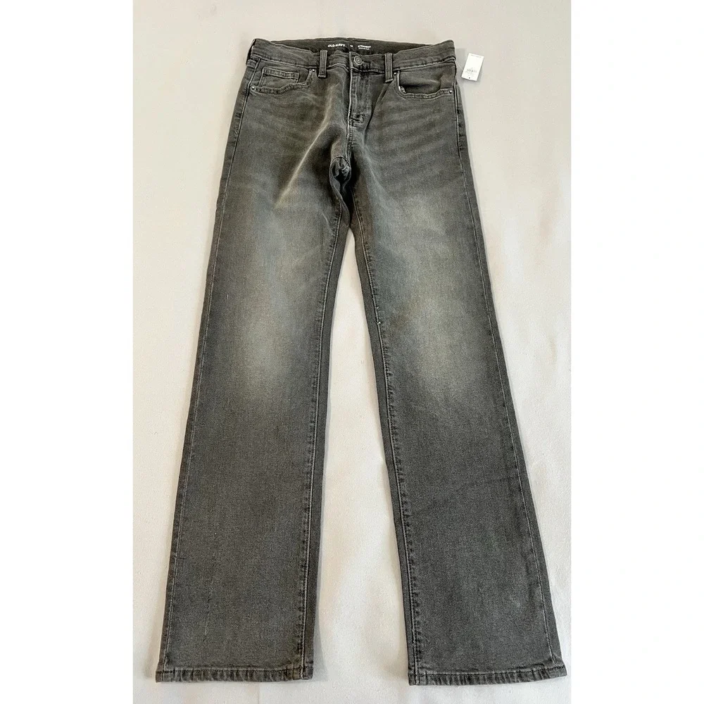 Old Navy Straight Jeans Youth Boys‎ Sz 16 Regular Black  Comfortable Stylish NWT